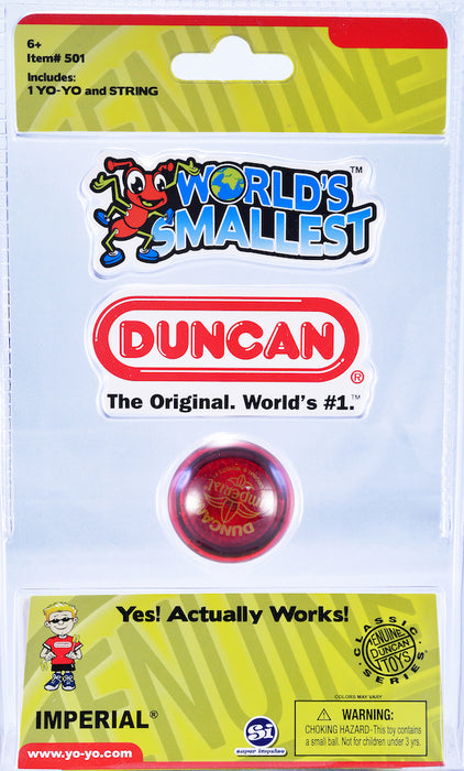 Worlds Smallest Duncan Yo Yo Imperial Series Red