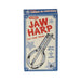 Jaw harp packaging with text and star designs on a white background
