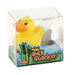 Yellow duck toy in a clear packaging box with Schylling branding.