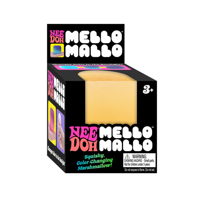 Mello Mallo marshmallow toy packaging on a white background