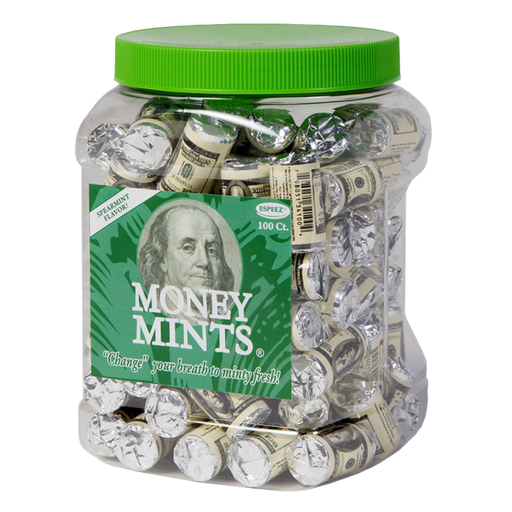 Money Mints - Spearmint mints in a roll or 100ct Jar