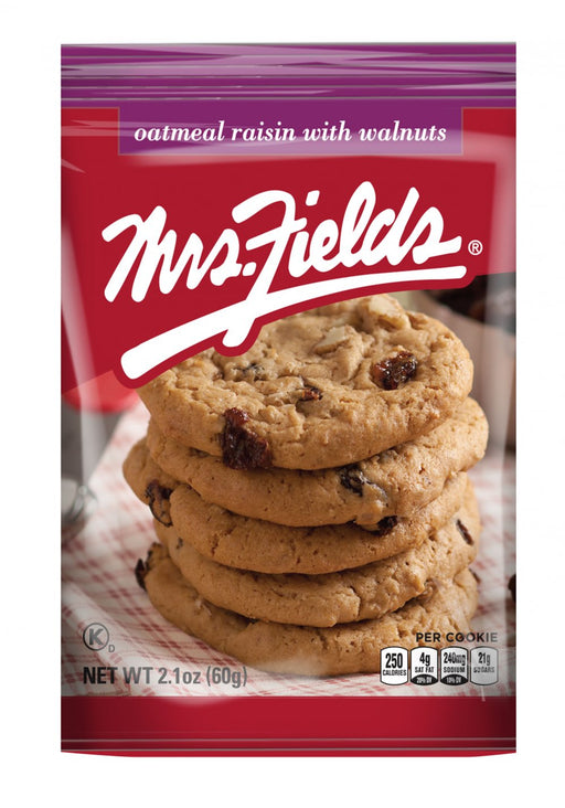 Mrs Fields 2.1oz Cookies Oatmeal Raisin With Walnuts 