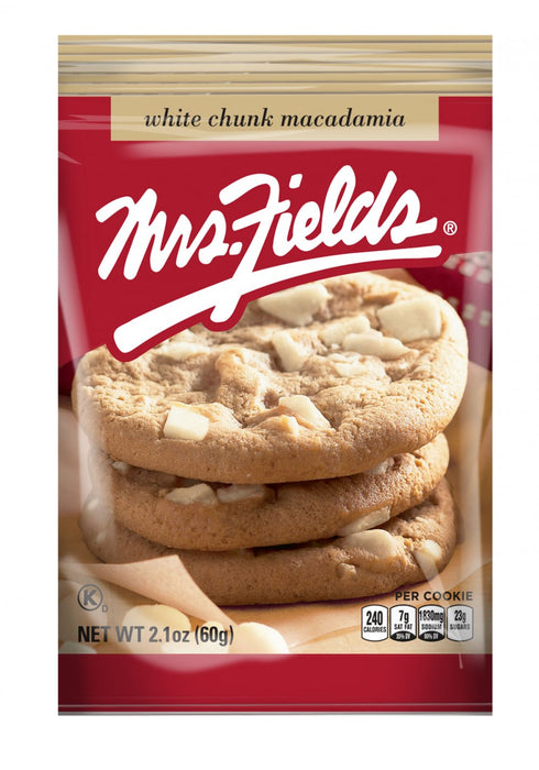 Mrs Fields 2.1oz Cookies White Chunk Macadamia 