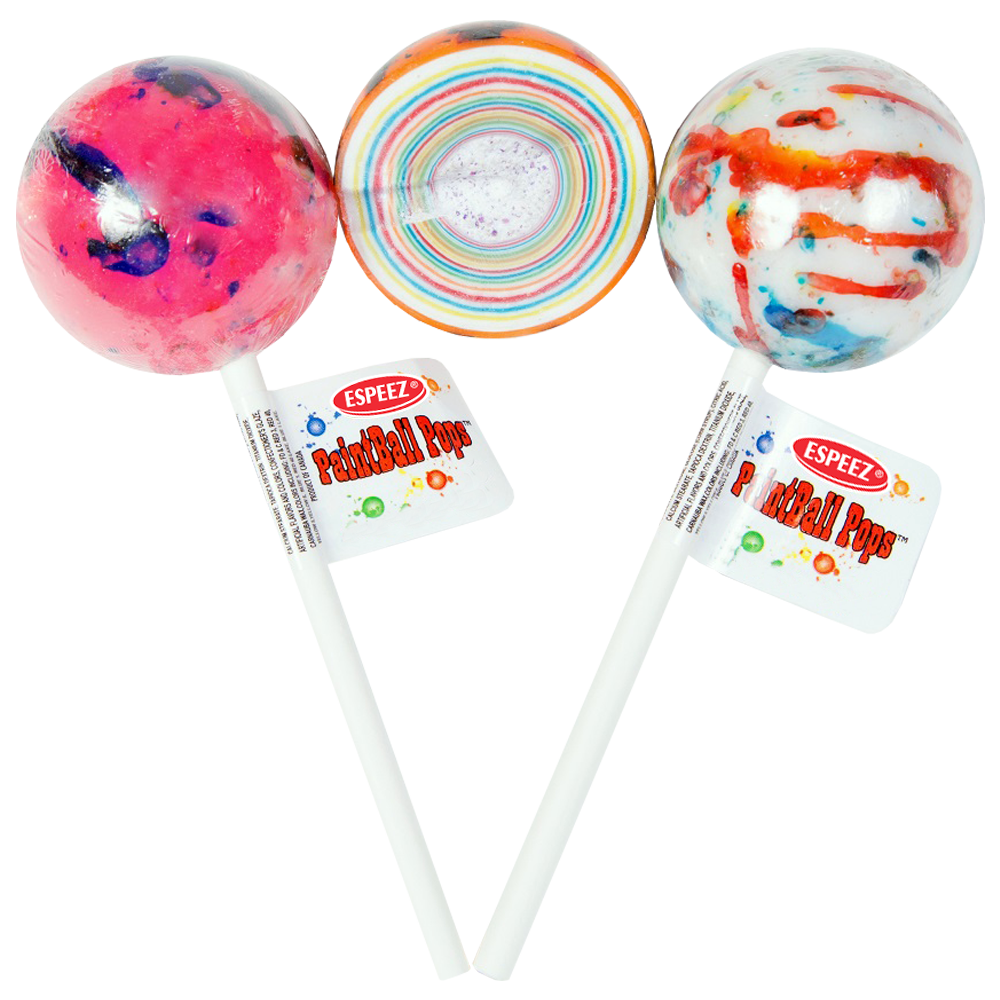 Paintball Pops Assorted 2.12oz Pop or 24ct Box — Sweeties Candy of