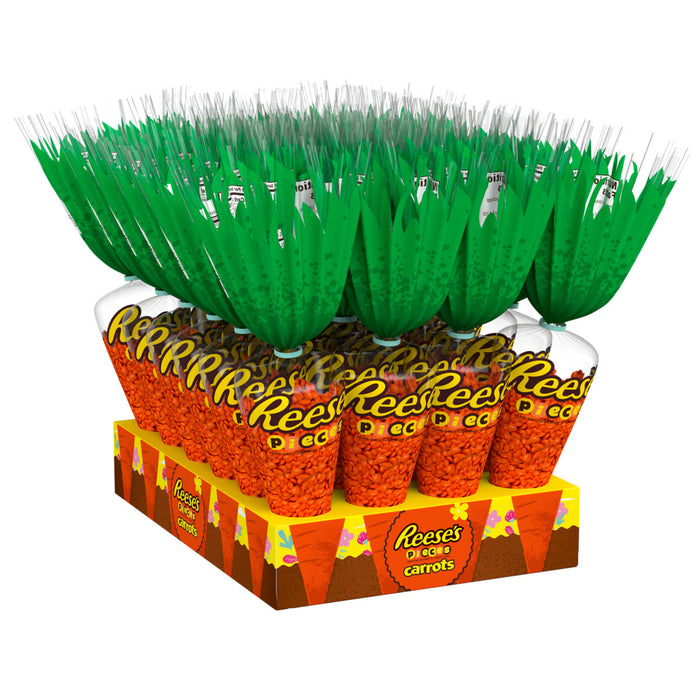 Indulge in this playful Easter treat with Reese's Pieces! The beloved peanut butter and candy coating come together in a fun, carrot-shaped bag. No more arguments with the kids - now they can happily eat their "veggies"!