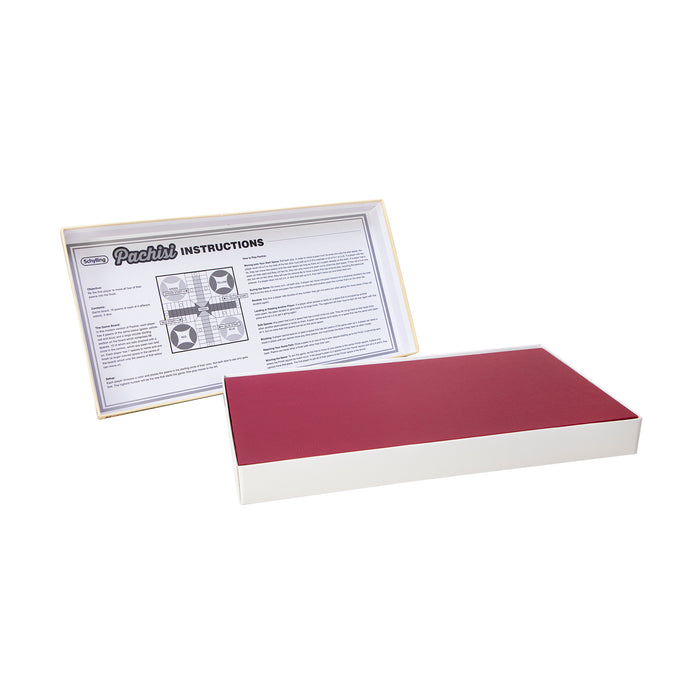 Inside of Parchisi Game Box Instructions printed on lid