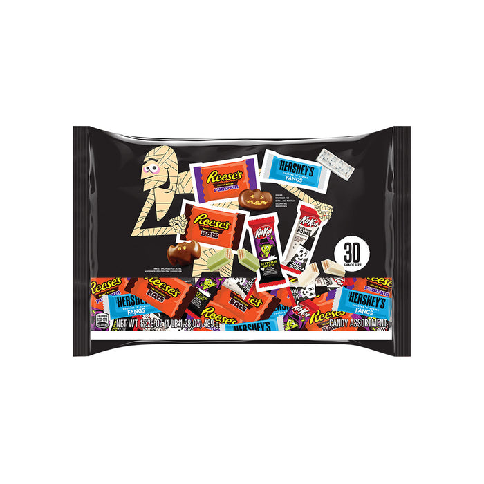 Celebrate Halloween with Hersheys Chocolate 3D Shapes Assortment. Featuring 30 pieces including Reese’s Bats, Peanut Butter Pumpkins, Cookies and Creme Fangs, Kit Kat Bones, and Kit Kat Witches Brew, it’s a perfect way to share sweet moments with loved ones. Each chocolate shape can brighten any spooky gathering or treat bag, making Halloween a little sweeter and more joyful for everyone this season!