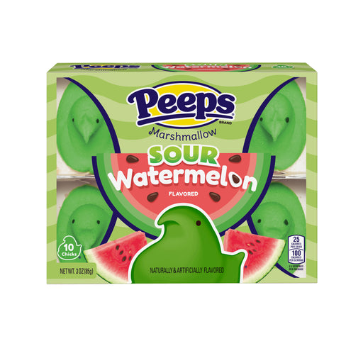 Peeps Marshmallow Chicks Sour Watermelon 10ct pack