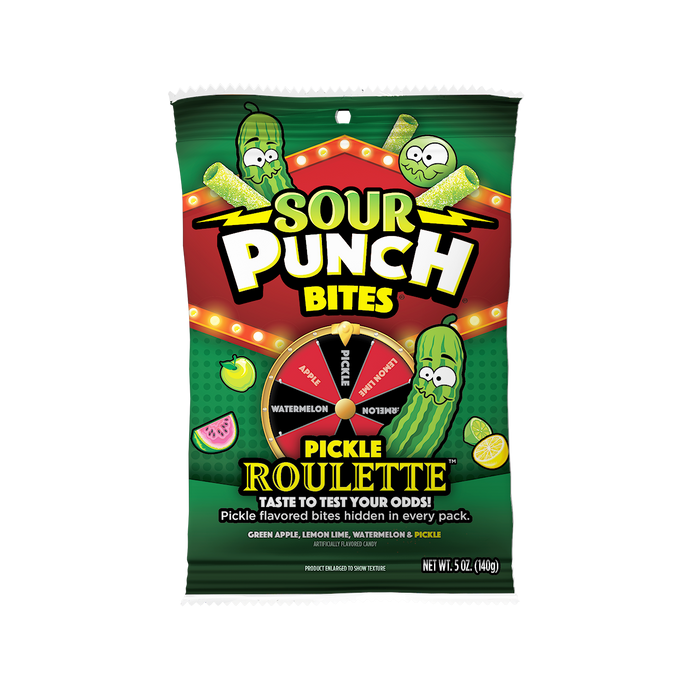 Sour Punch Bites 5oz Bag Pickle Roulette