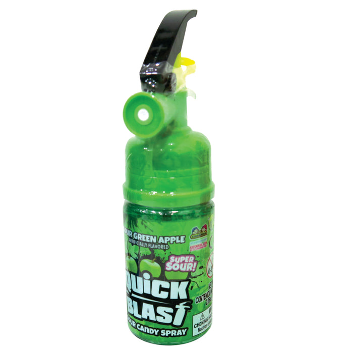 Satisfy your sour candy cravings with Quick Blast Sour Liquid Candy Fire Extinguisher. Just pull the pin and spray these delicious treats on your taste buds. Available in a convenient 12ct box, it's the perfect way to put out that sweet tooth fire! - Green Apple