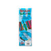 Packaging of Rocket Balloons with colorful balloons and air pump on a white background