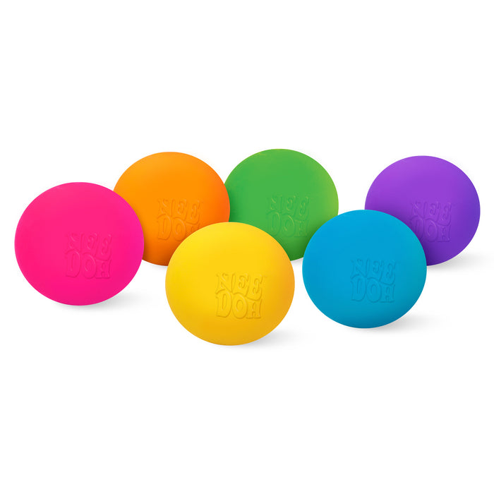 Set of colorful stress balls on a white background