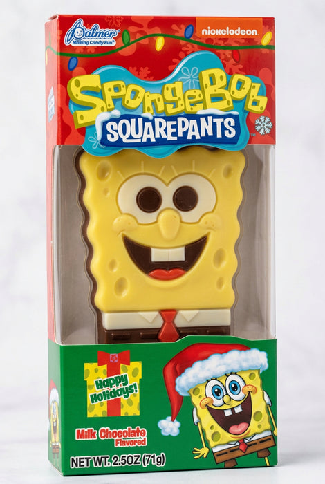  SpongeBob SquarePants milk chocolate on a white background. 
