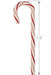 A 7.5'' Red & White Hand Striped Peppermint Candy Cane