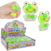 Squeeze frog toy with packaging on a white background
