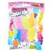 Bag of colorful gummy bears with a brand logo on a white background