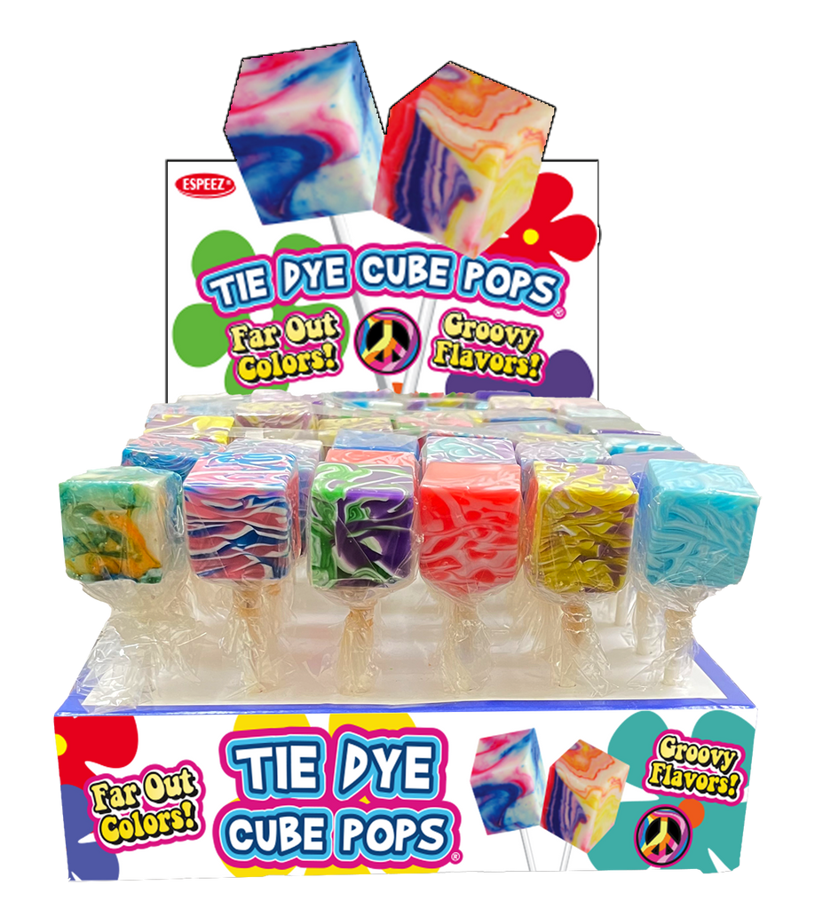 Tie Dye Cube Pops .71oz Pop or 24ct Box — Sweeties Candy of Arizona