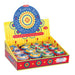 Display box of Schylling Tip Tin Musical Boxes with colorful design