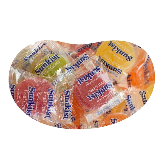 Packaged Sunkist fruit gummies on a white background