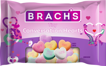 Satisfy your sweet tooth with Brach's Tiny Conversation Hearts! Featuring 10 ounces of delicious candy that will make your heart flutter. Perfect for sharing, or to and from gifting with friends, family, and loved ones this Valentines season! Get ready for a sugar rush and some sweet talking.