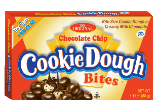 Chocolate covered cookie dough bites 3.1oz box