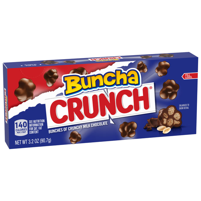 Formerly known as Nestle's Bunch A Crunch, Now manufactured by Ferrero, Buncha Crunch features light, airy rice crispies covered in rich, milk chocolate, a delicious twist on a familiar favorite — We’re passionate about the classic American chocolate of Crunch, adding a touch of enjoyment into every day with flavor so good we simply can’t contain it!