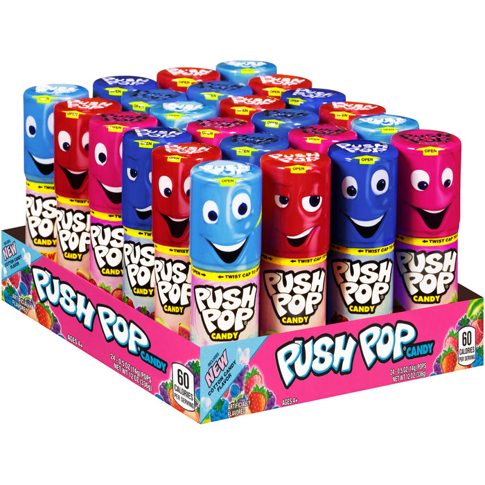 Push Pop .5oz Lollipop 24ct Assorted Box