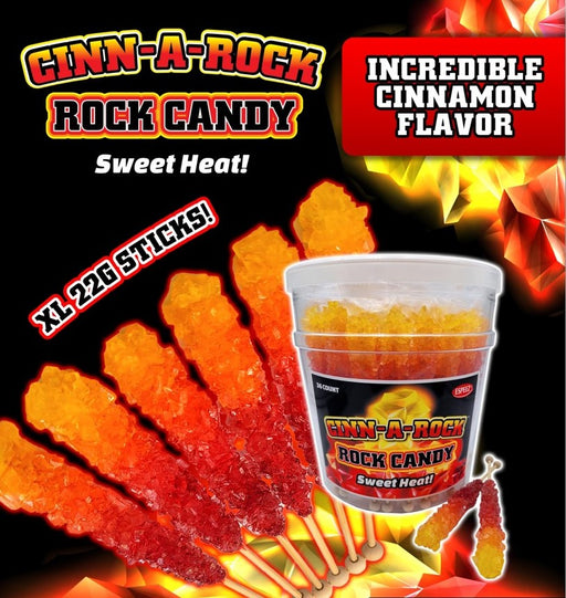 Rock Candy Cinnamon Sticks 22G Sweet Heat Incredible Cinnamon Flavor