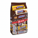 A bag of Snickers Fun Size candy bars, featuring a brown background with white spiderwebs, yellow and red banner accents, and multiple visible Snickers and Reese's packages inside.