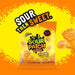 Sour Patch Kids candy package with a yellow background