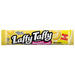 A Laffy Taffy Candy stretchy banana flavor wrapper, featuring the brand name in bold black and white lettering with a pink flavor label, set against a plain white background.