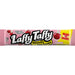 A Laffy Taffy candy stick in cherry flavor, wrapped in pink packaging with a yellow 'Made to Share!' panel and red cherry illustrations.