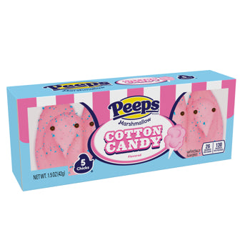 Box of Peeps Marshmallow Cotton Candy on a white background