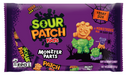 Sour Patch Kids Monster Parts candy package with purple background