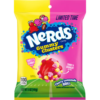 Nerds gummy clusters candy package with colorful design