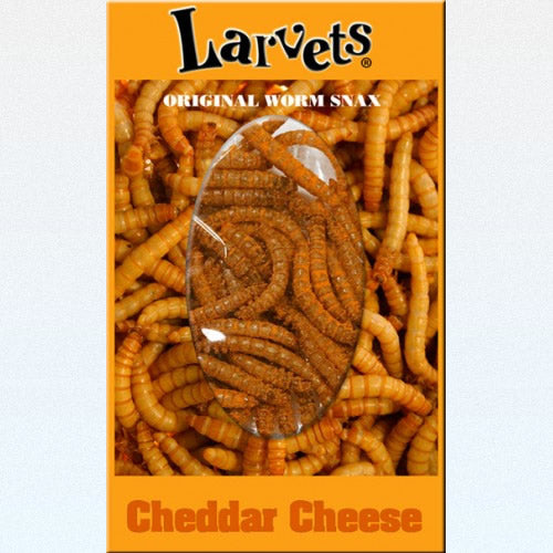 Hotlix Larvets Original Worm Snacks Cheddar Cheese