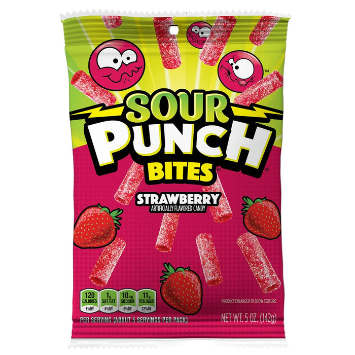Sour Punch Bites Strawberry 5oz bag