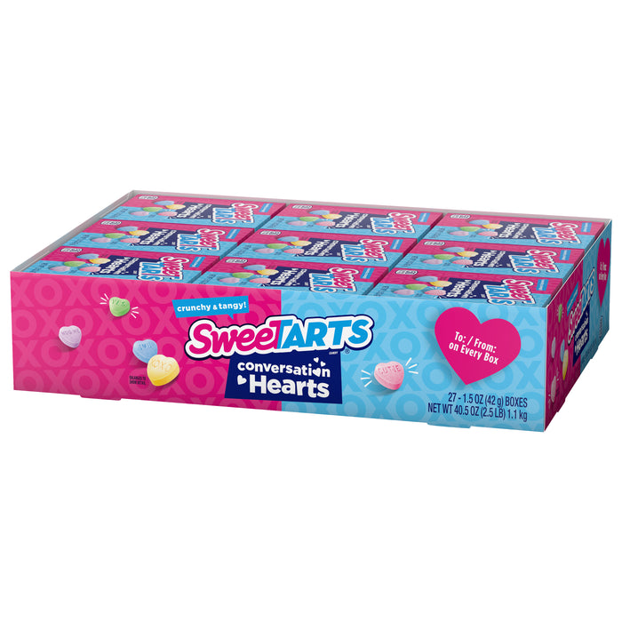 Spread the love and sweetness with Sweetart Valentine Conversation Hearts! These delicious treats are perfect for classroom exchanges and will surely make everyone's day sweeter. So follow your "Tart" and have a fun and flavorful time!