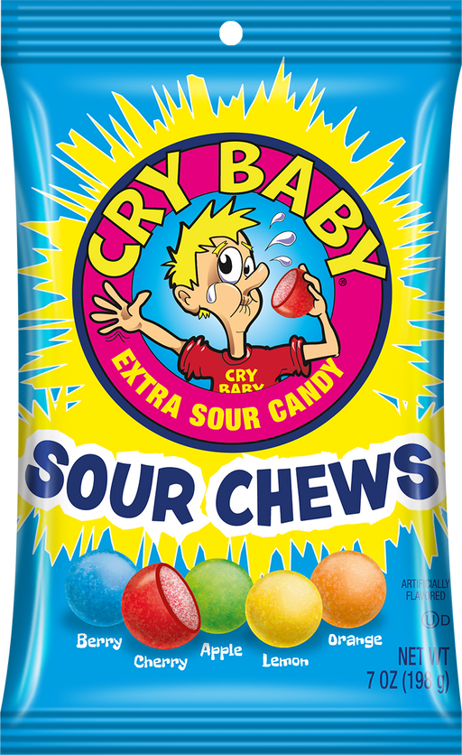 Cry Baby Sour Chews 7oz bag