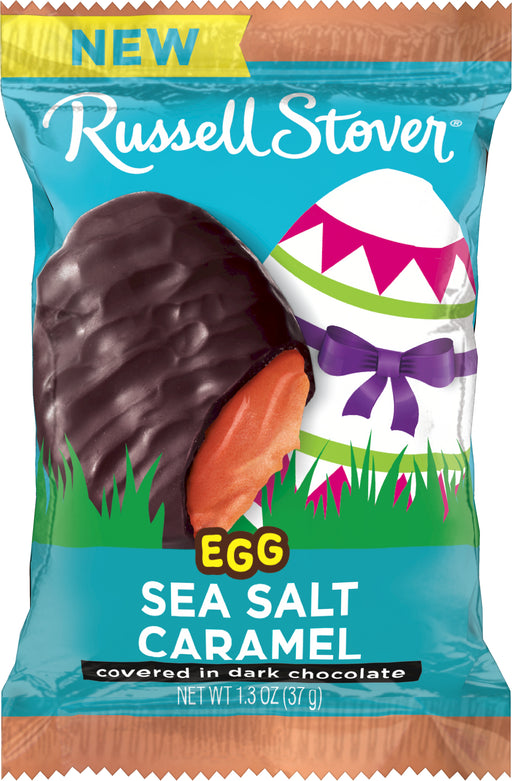 Easter Russell Stover 1.3oz Egg Dark Chocolate Sea Salt Caramel