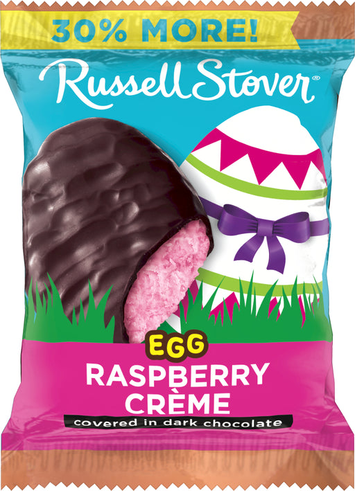 Easter Russell Stover 1.3oz Egg Dark Chocolate Raspberry Creme