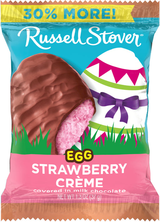 Easter Russell Stover 1.3oz Egg Chocolate Strawberry Creme