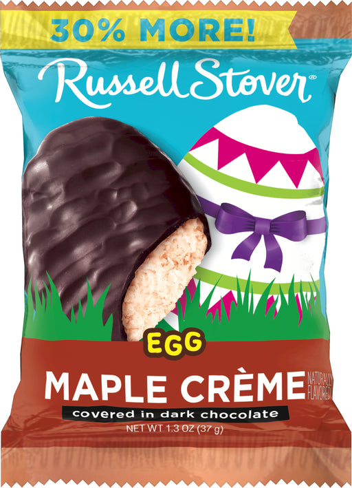 Easter Russell Stover 1.3oz Egg Dark Chocolate Maple Creme