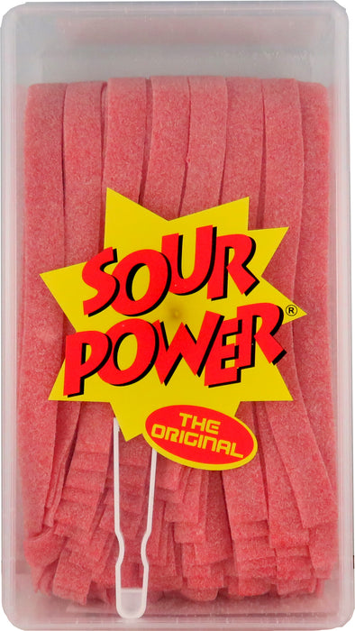 Sour Power Belts Strawberry 150ct Tub with Tongs