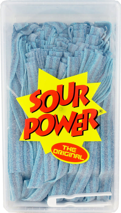 Sour Power Belts Berry Blue 150ct Tub with Tongs