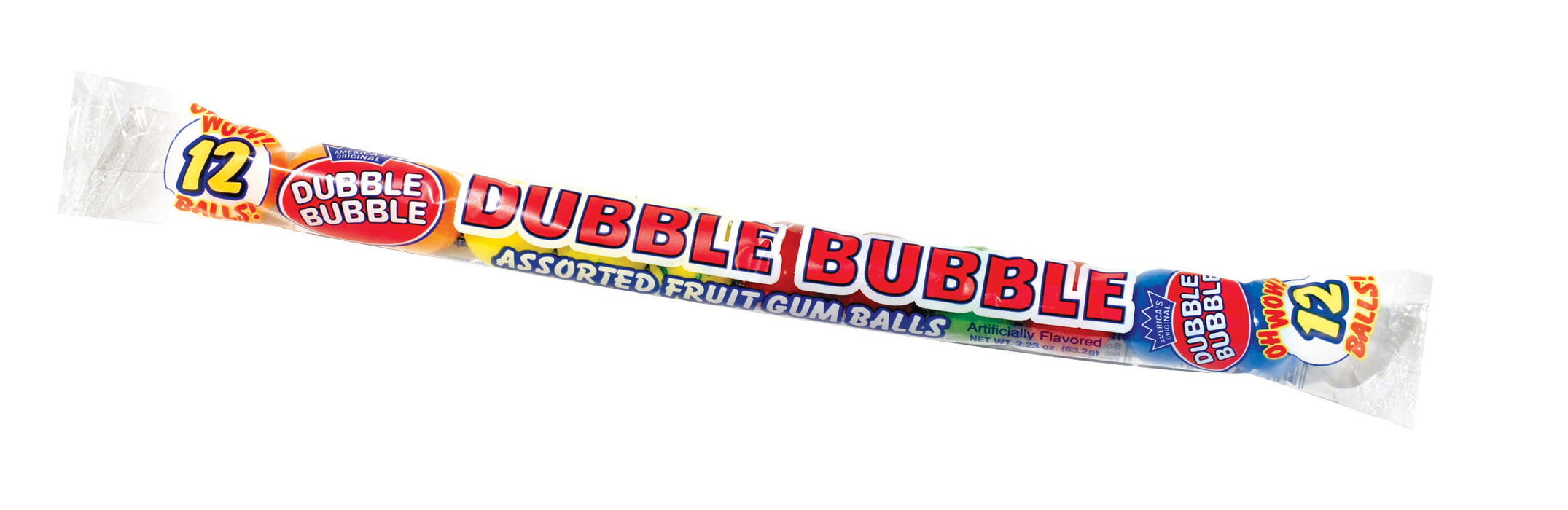 Dubble Bubble 12 Gumball 2.23oz tube