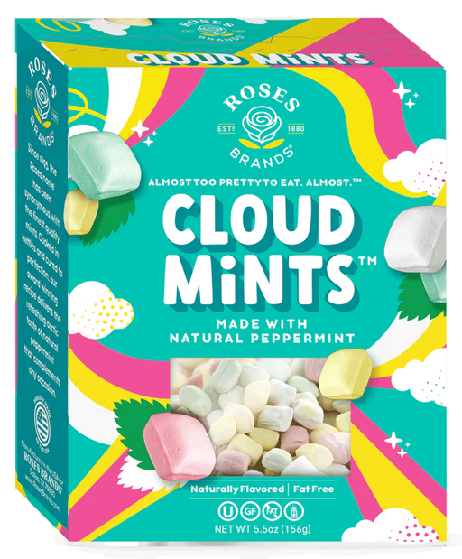 Pastel Mints 5.5oz box Cloud Mints by Roses Brands