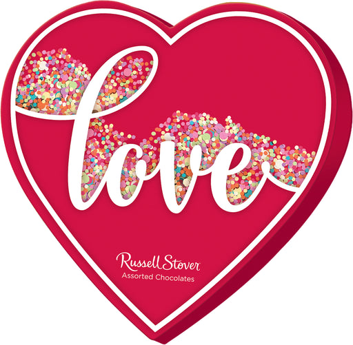 Russell Stover 6.25oz Heart Box Confetti Love Assorted Chocolates