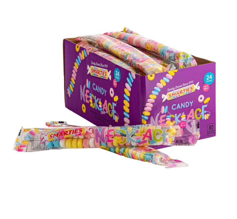 Smarties Candy Necklace .74oz pack or 24ct box