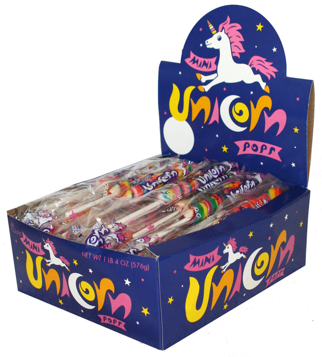 Whirly Rainbow Mini Unicorn Lollipop .42oz 48ct box